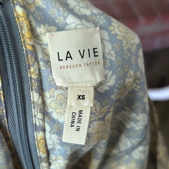 Rebecca Taylor La Vie Margeaux Meadow Floral Poplin Midi Dress Sz XS - Picture 11 of 11